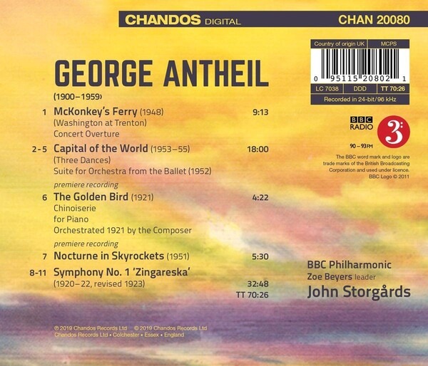 George Antheil: Orchestral Works Vol.3 - John Storgards