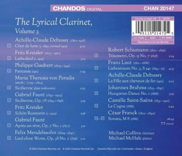 The Lyrical Clarinet Vol.3 - Michael Collins