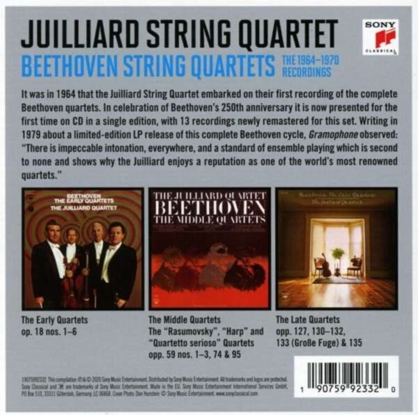 Beethoven: String Quartets (1964-1970 Recordings) - Juilliard String Quartet