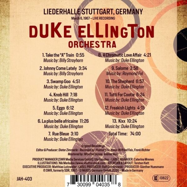 Live Recording From Liederhalle Stuttgart, March 6 1967 - Duke Ellington