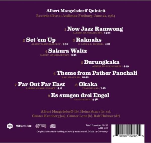 Live Recording Freiburg 1964 - Albert Mangelsdorff Quintett