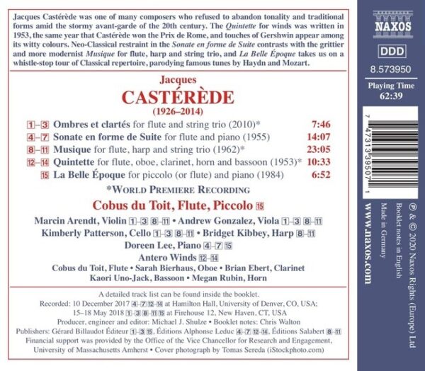 Casterede: Complete Works For Flute, Vol. 2 - Cobus du Toit