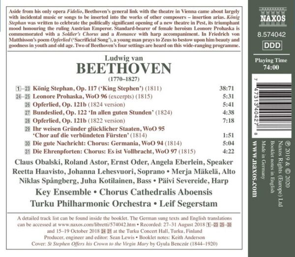 Beethoven: Konig Stephan - Leif Segerstam