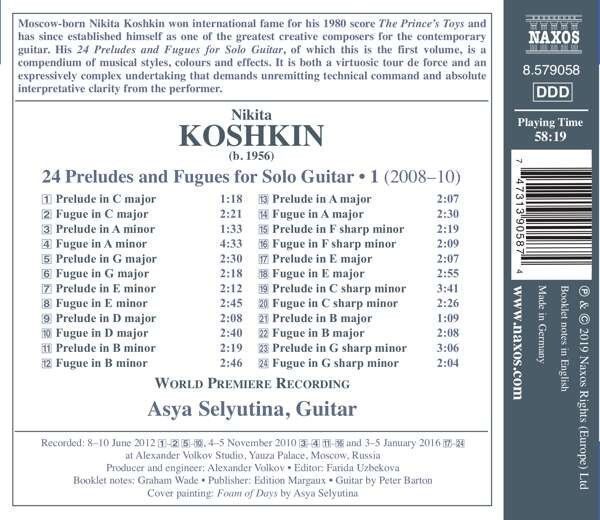 Nikita Koshkin: 24 Preludes And Fugues For Solo Guitar, Vol. 1 - Asya Selyutina