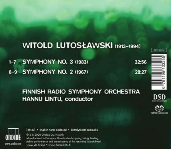 Witold Lutoslawski: Symphonies Nos 2 & 3 - Hannu Lintu