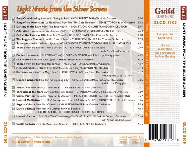 The Golden Age Of Light Music: Light Music From The Silver Screen
