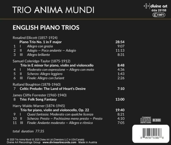 English Piano Trios - Trio Anima Mundi