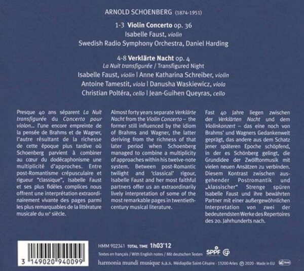 Schoenberg: Violin Concerto, Verklärte Nacht - Isabelle Faust