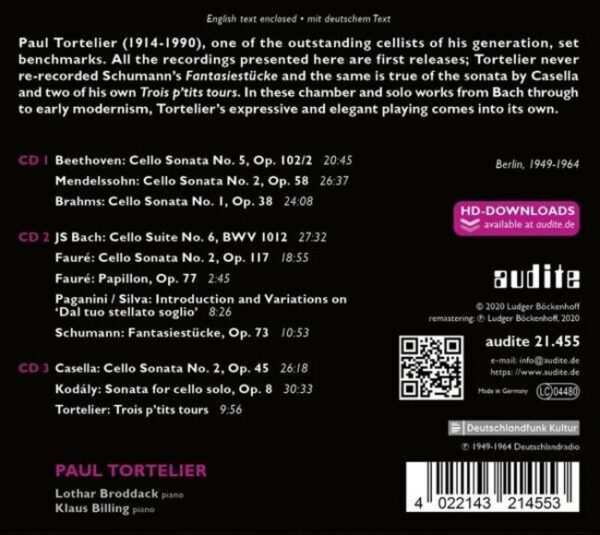 RIAS Recordings - Paul Tortelier