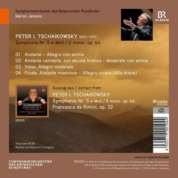 Pyotr Ilyich Tchaikovsky Symphony No 5 Francesca Da Rimini Mariss Jansons La Boite A Musique