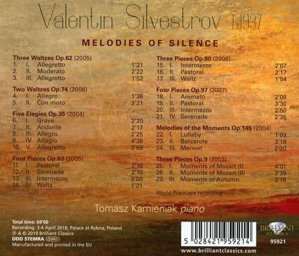 Valentin Silvestrov: Melodies Of Silence - Tomasz Kamieniak