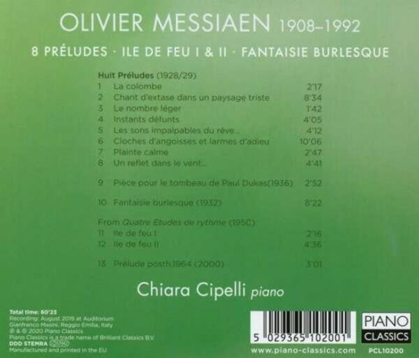 Messiaen: 8 Preludes - Chiara Cipelli