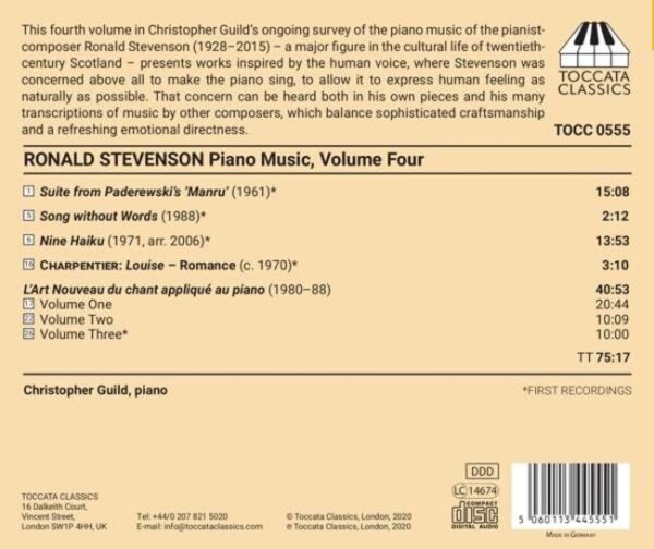 Ronald Stevenson: Piano Music Vol.4 - Christopher Guild