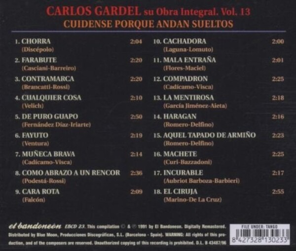 Cuidense Porque Andan Sueltos - Carlos Gardel