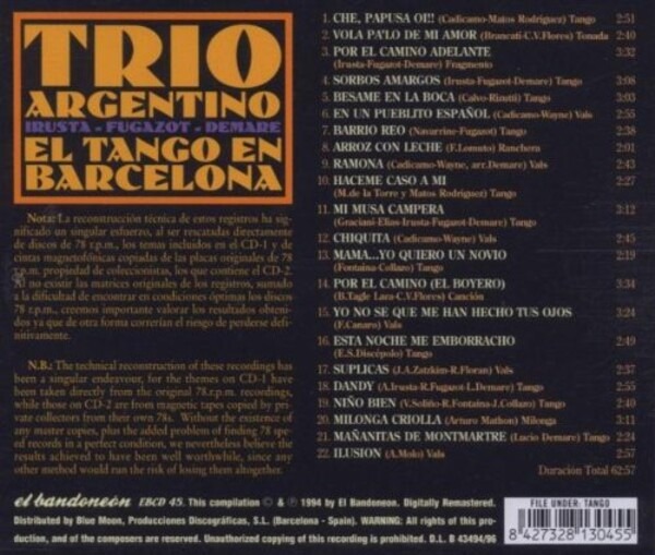 El Tango En Barcelona - Trio Argentino