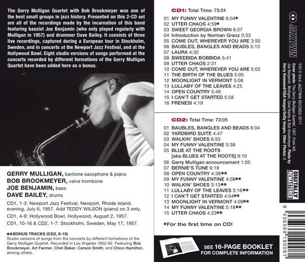 Complete Recordings - Gerry Mulligan Quartet