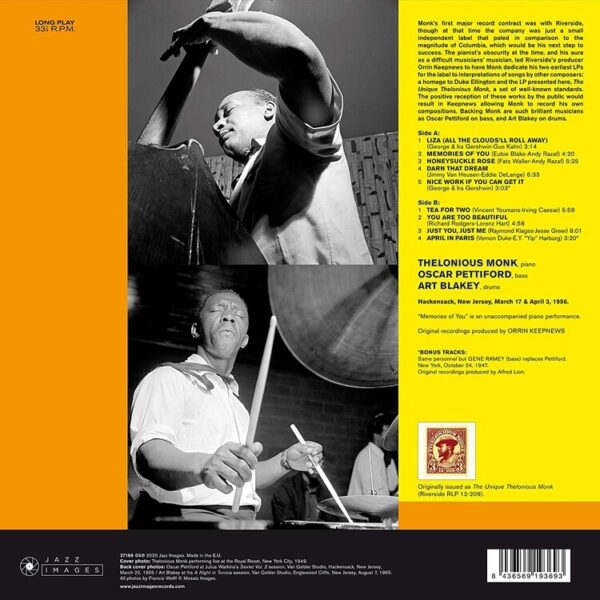 Unique Thelonious Monk (Vinyl) - Thelonious Monk