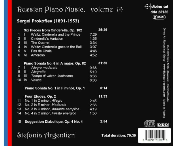 Sergei Prokofiev: Russian Piano Music, Vol. 14 - Stefania Argentieri