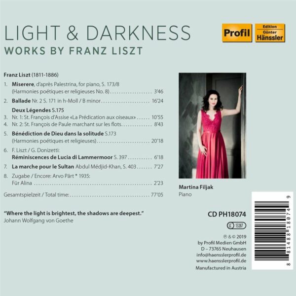Franz Liszt: Light & Darkness - Martina Filjak