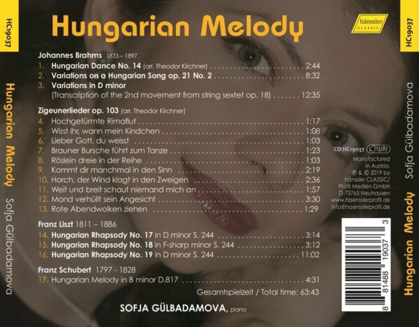 Hungarian Melody - Sofia Gulbadamova