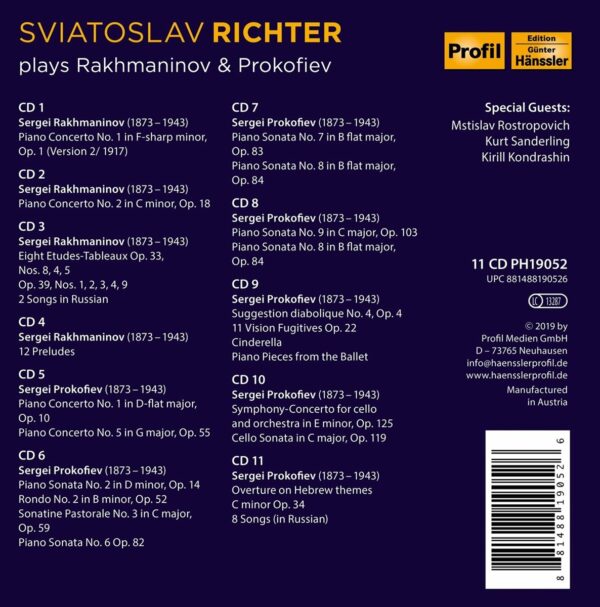 Sviatoslav Richter Plays Rachmaninov & Prokofiev