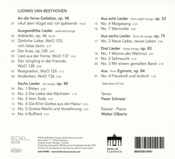 Beethoven: Ein Liederabend Mit Peter Schreier (2020)