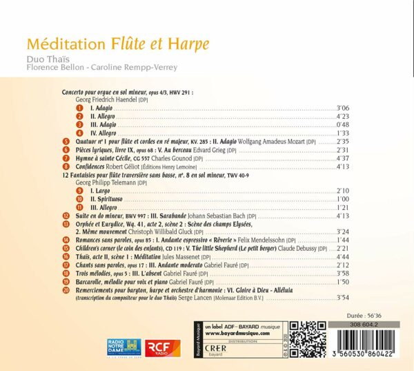 Meditation Flute Et Harpe - Duo Thais
