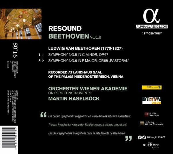 Resound Beethoven Vol. 8: Symphonies 5 & 6 - Martin Haselbock