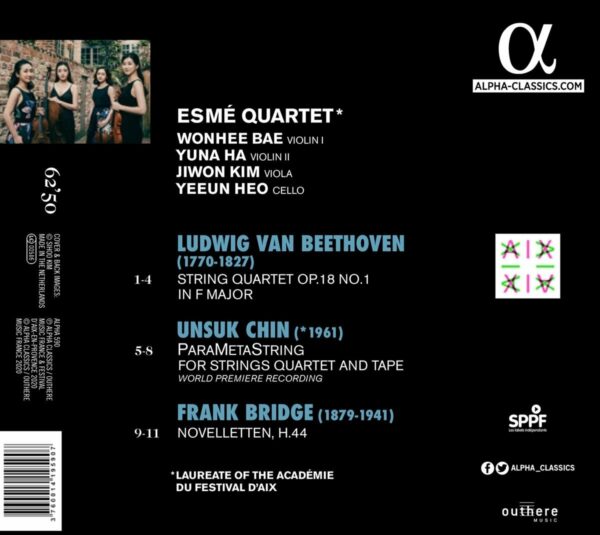 Beethoven / Bridge / Unsuk Chin: To Be Loved - Esmé Quartet