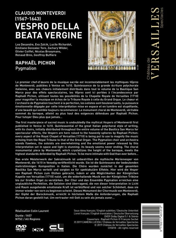 Claudio Monteverdi: Vespro Della Beata Vergine - Raphael Pichon
