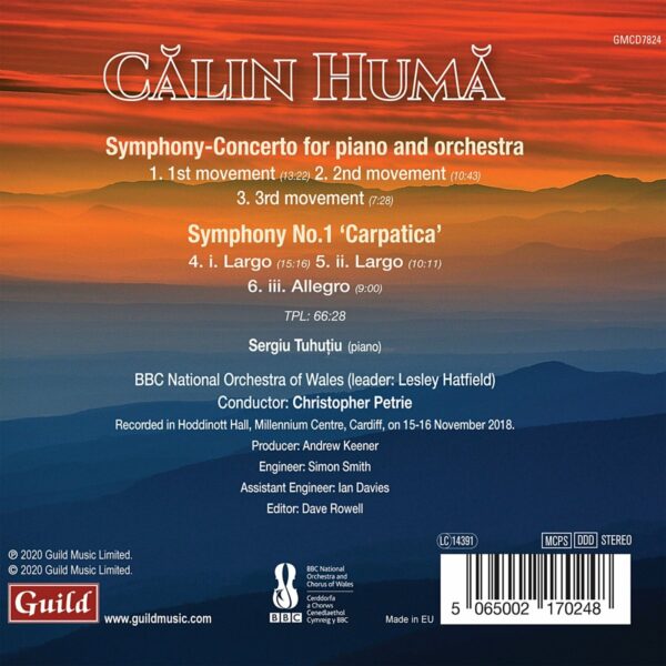 Calin Huma: Symphony-Concerto For Piano And Orchestra - Sergiu Tuhutiu