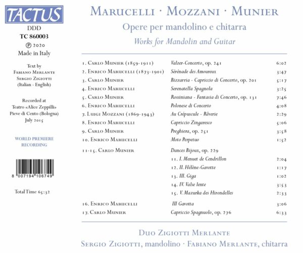 Opere Per Mandolino e Chitarra - Duo Zigiotti Merlante