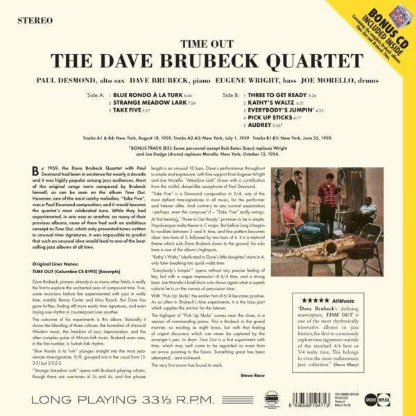 Time Out (Vinyl) - Dave Brubeck Quartet