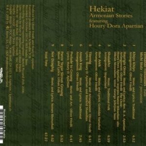 Hekiat, Armenian Stories - Houry Dora Apartian