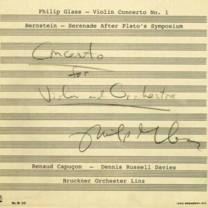 Philip Glass: Violin Concerto No.1 - Renaud Capuçon