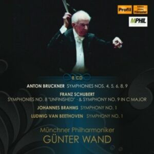 Schubert, Brahms, Beethoven Bruckner: Symphonies By Gunter Wand & Munchener Philharmoniker