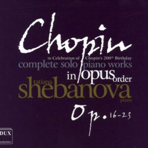 Chopin : L'intégrale de la musique pour piano seul, vol. 3. Shebanova.