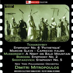 Dimitri Mitropoulos dirige Tchaikovski, Moussorgski, Borodin et Chostakovitch.