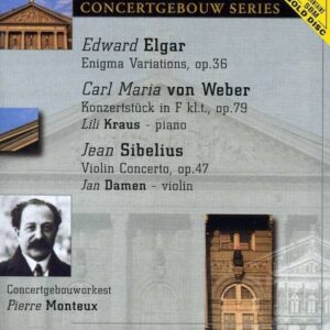 Elgar / Weber / Sibelius: Enigma Variations, Konzertstuck, Violin Concerto - Monteux
