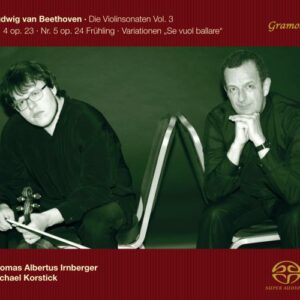 Beethoven : Sonates pour violon, vol. 3. Irnberger, Korstick.