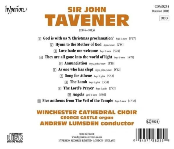 John Tavener: Angels & Other Choral Works - Winchester Cathedral Choir