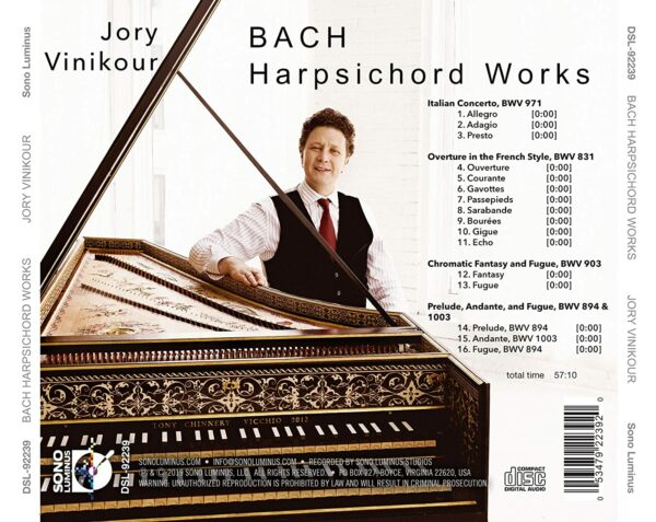 Johann Sebastian Bach: Harpsichord Works - Jory Vinikour