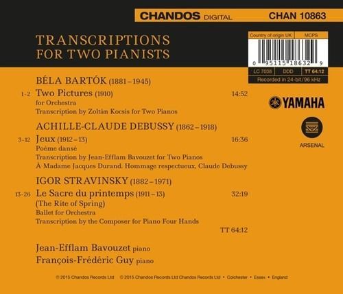 Stravinsky Bartok: Transcriptions For Two Pianists - Bavouzet, Guy