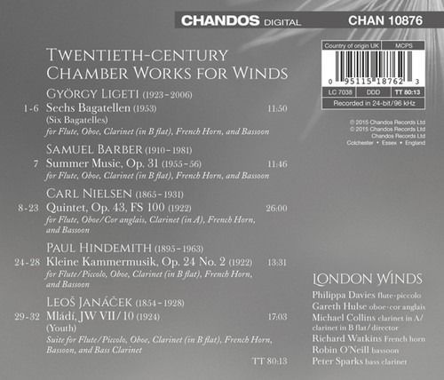 Nielsen, Barber Janacek: Music For Winds - London Winds