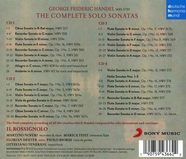 Handel: Complete Solo Sonatas - Il Rossignolo
