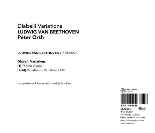 Beethoven: Diabelli Varations - Peter Orth