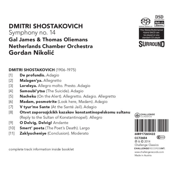 Shostakovich: Symphony No. 14 - Gordan Nikolic