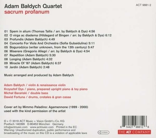 Sacrum Profanum - Adam Baldych Quartet