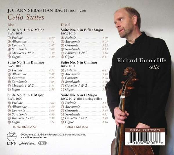 Bach: Cello Suites - Richard Tunnicliffe