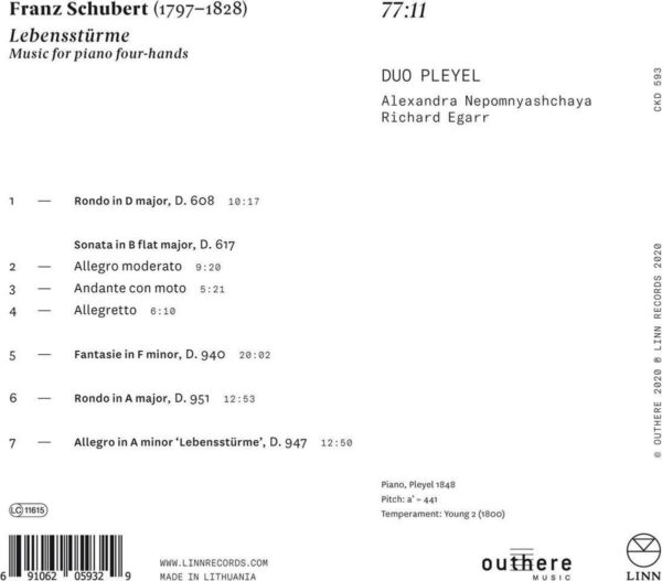 Schubert: Lebensstürme, Music For Piano Four-Hands - Duo Pleyel